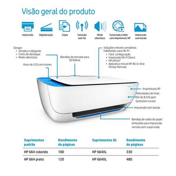 Multifuncional Deskjet Ink Advantage 3636 1UN HP Gimba