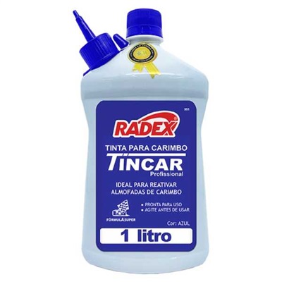 Tinta para Carimbo Azul 1L 1 UN Radex