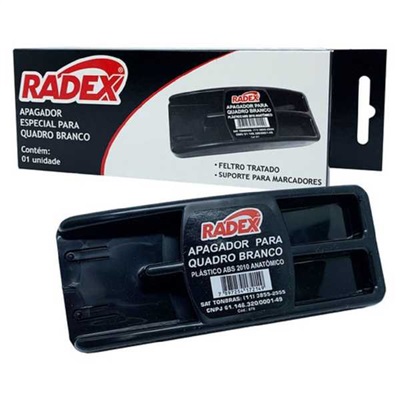 Apagador para Quadro Branco Radex Preto 1 UN