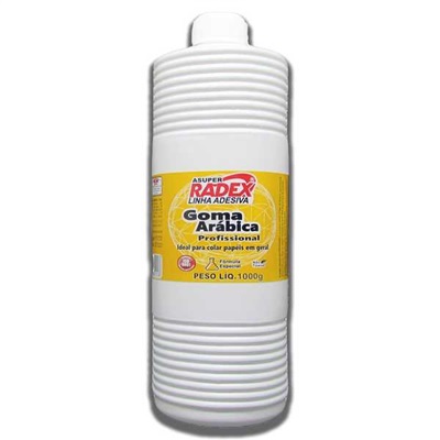 Cola Líquida Goma Arábica Branca 1kg 1 UN Radex