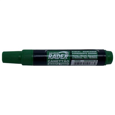 Pincel Marcador Radex Permanente Ponta Chanfrada Verde 1 UN