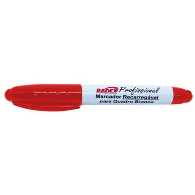 Pincel Marcador Radex Quadro Branco Vermelho C/Clip 1 UN