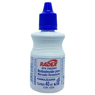 Reabastecedor Marcador Radex Permanente 40ml Azul 1 UN