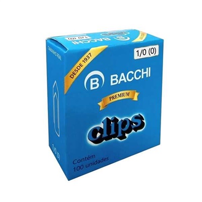 Clips Galvanizado Bacchi Nº0 CX C/100 UN
