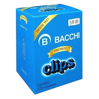 Clips Galvanizado Bacchi Nº0 CX C/ 770 UN