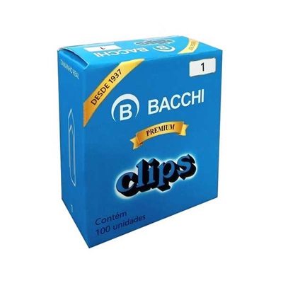 Clips Galvanizado Bacchi Nº1 CX C/100 UN