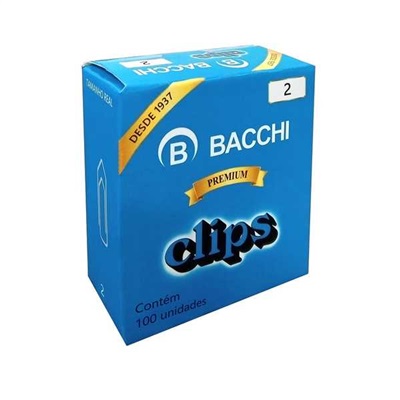 Clips Galvanizado Bacchi Nº2 CX C/100 UN