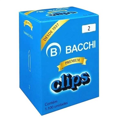 Clips Galvanizado Bacchi Nº2 CX C/1100 UN