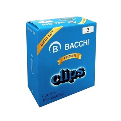 Clips Galvanizado Bacchi Nº3 CX C/100 UN