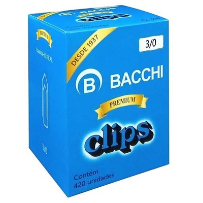 Clips Galvanizado Bacchi Nº3/0 CX C/420 UN