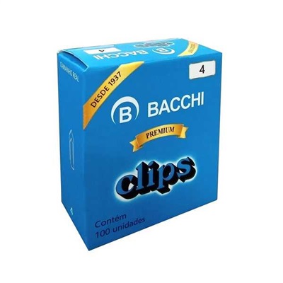 Clips Galvanizado Bacchi Nº4 CX C/100 UN