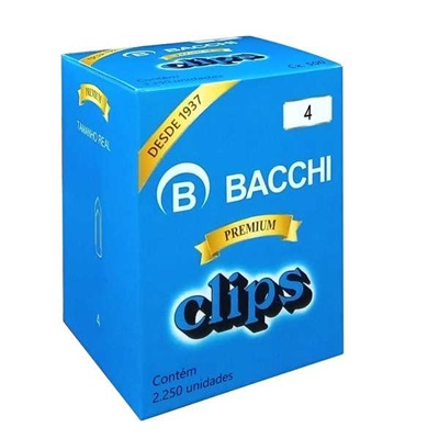 Clips Galvanizado Bacchi Nº4 CX C/2250 UN