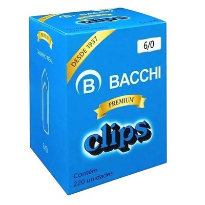 Clips Galvanizado Bacchi Nº6/0 CX C/220 UN