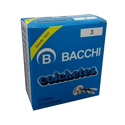 Colchetes Bacchi Nº 3 15mm CX 72 UN