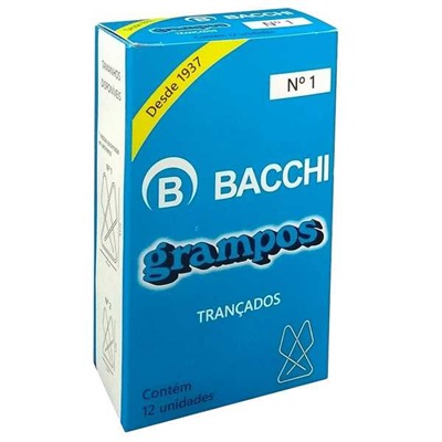 Grampo Trunfo Bacchi Trançado N°1 Caixa com 12 UN