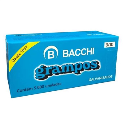 Grampo Galvanizado Bacchi 9/10 Caixa 5000 UN