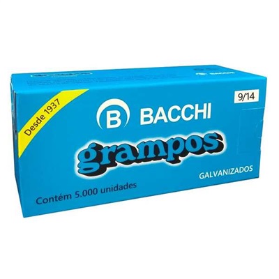 Grampo Galvanizado Bacchi 9/14 Caixa 5000 UN