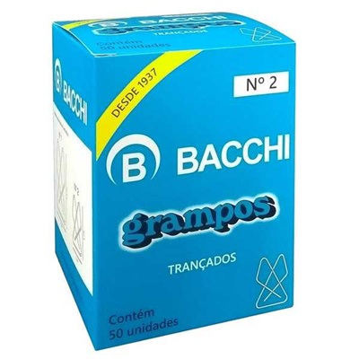 Grampo Trunfo Bacchi Trançado N°2 Caixa com 50 UN