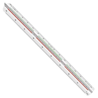 Escalímetro Triangular Trident 30cm 7830/1 Branco 1 UN