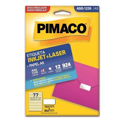 Etiqueta Adesiva Pimaco A5Q-122612x26mm Branca CX C/ 924 UN