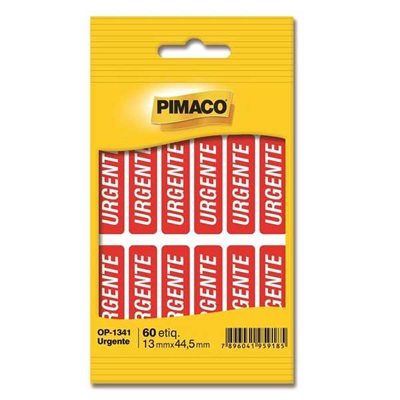 Etiqueta Adesiva Pimaco Urgente Ref OP1341 13 x 44,5mm PCT C/60 UN