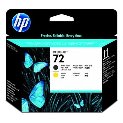 Cabeça de Impressão HP 72 C9384A Preto Mate e Amarelo 130ml CX C/1 UN