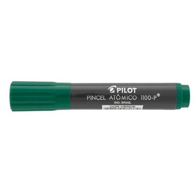 Pincel Marcador Pilot Permanente Atômico Ponta Chanfrada Verde Recarregável 1100-P 1 UN