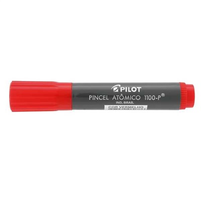 Pincel Marcador Pilot Permanente Atômico Ponta Chanfrada Vermelho Recarregável 1100-P 1 UN