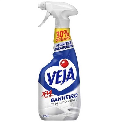 Limpador para Banheiro X-14 Tira Limo 500ml com 30% de Desconto 1 UN Veja