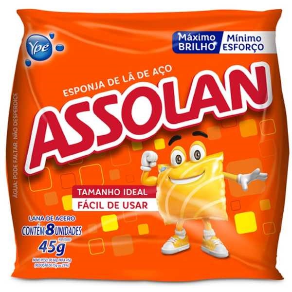 Esponja de Aço 45g PT 8 UN Assolan