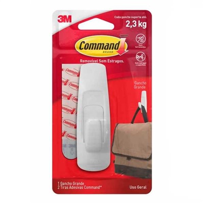 Gancho Adesivo 3M Plástico Command™ G Branco 1 UN