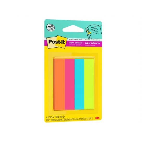 Marcador de Página Adesivo Flags de Papel 76 mm x 15 mm 180 folhas Post-it