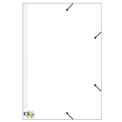 Pasta Elástico Aba Clipcolor Ofício Duplex Branca 230x340mm 1 UN