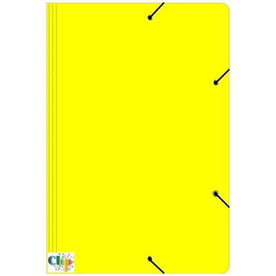 Pasta Elástico Aba Clipcolor Ofício Duplex Amarela 230x340mm 1 UN