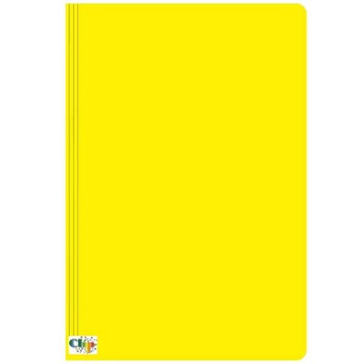 Pasta com Grampo Clipcolor Ofício Trilho Plástico Cartão Duplex 235x340mm Amarelo 1 UN