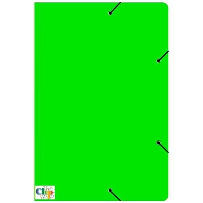 Pasta Elástico Aba Clipcolor Ofício Duplex Verde 230x340mm 1 UN