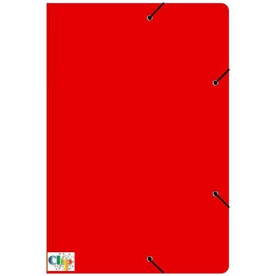 Pasta Elástico Aba Clipcolor Ofício Duplex Vermelha 230x340mm 1 UN