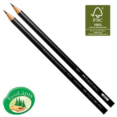 EcoLápis Faber Castell Preto B Nº2 Max Redondo 1 UN