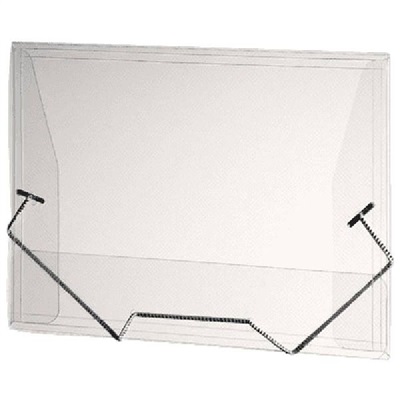 Pasta Plascony Aba  Elástico Meio Ofício Cristal 245x180mm 1 UN