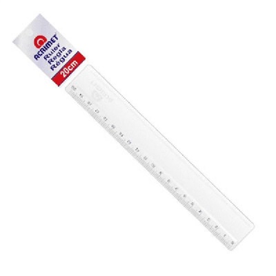 Régua Acrimet Poliestireno Cristal 20cm 512 1 UN