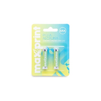 Pilha Alcalina Palito AAA BT 2 UN Maxprint