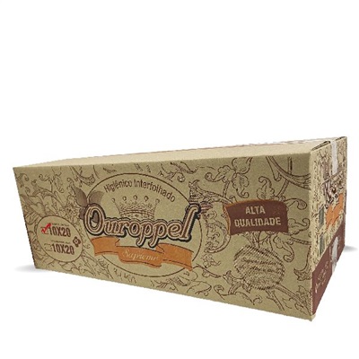 Papel Higiênico Ouroppel Interfolhado Folha Dupla CX C/8.000 FL