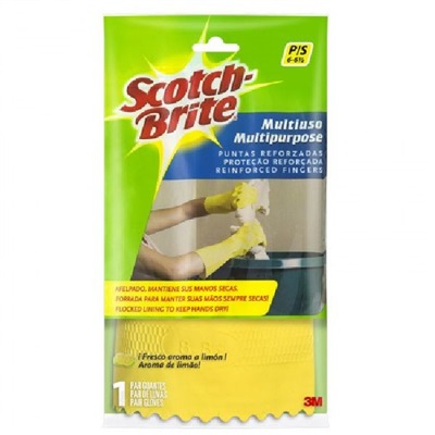 Luvas de Proteção 3M Multiuso P Scotch Brite Amarela 1 UN