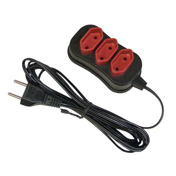 Extensão Elétrica 3 Tomadas Bipolar 10m Cores Sortidas 