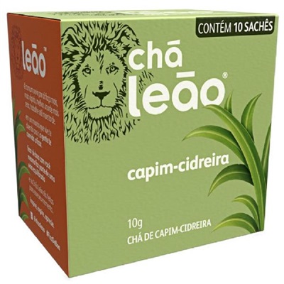 Chá Leão de Capim Cidreira Sachês 10g CX 10 UN