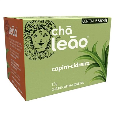 Chá Leão de Capim Cidreira Sachês Envelopados 15g CX 15 UN