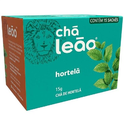 Chá Leão de Hortelã Sachês Envelopados 15g CX 15 UN