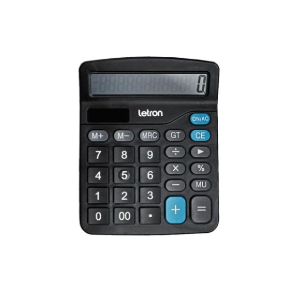 Calculadora de Mesa Letron 12 Dígitos Preto 99320 1 UN Jocar