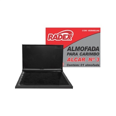 Almofada para Carimbo Radex n°3 Vermelha 1 UN