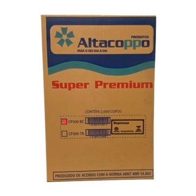 Copo Plástico Altacoppo 300ml Branco CX C/2000 UN